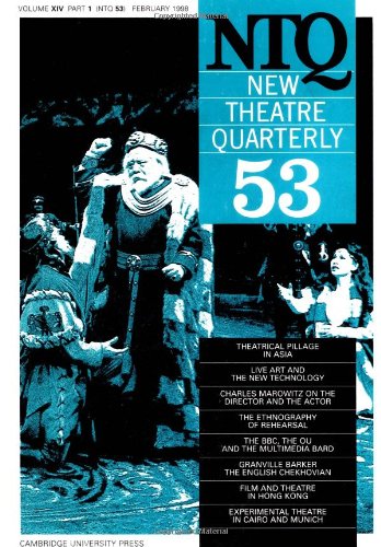 New Theatre Quarterly 53: Volume 14, Part 1