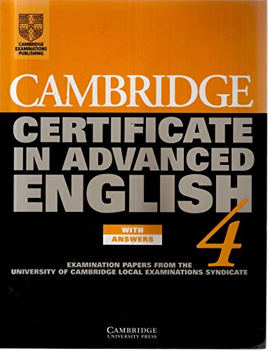 Cambridge Certificate in Advanced English 4 Student's Book with answers