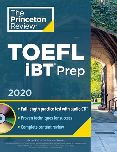 Princeton Review TOEFL iBT Prep with Audio CD, 2020