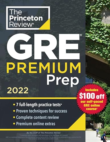 Princeton Review GRE Premium Prep, 2022