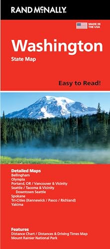 Rand McNally Easy to Read: Washington State Map