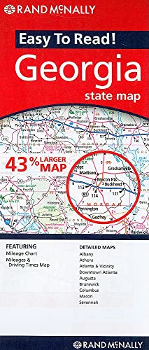 Rand Mcnally Easy to Read Georgia State Map