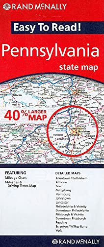 Rand McNally Easy to Read! Pennsylvania State Map