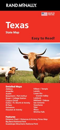 Rand McNally Easy to Read! Texas State Map