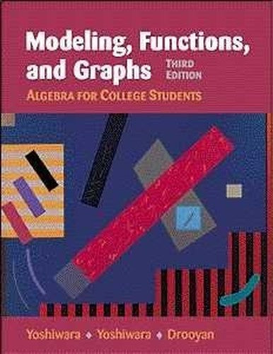 Modeling, Functions and Graphs