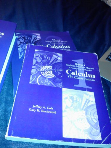 Student Solutions Manual, Vol. 1 for Swokowski's Calculus