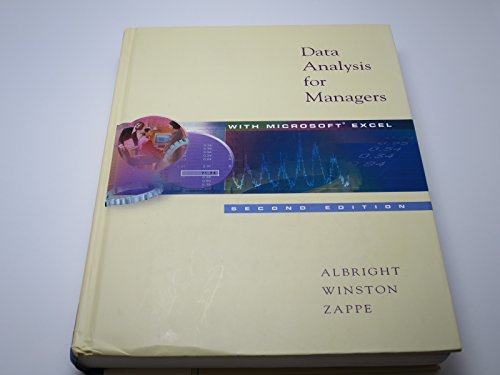 Data Analysis for Managers with Microsoft Excel