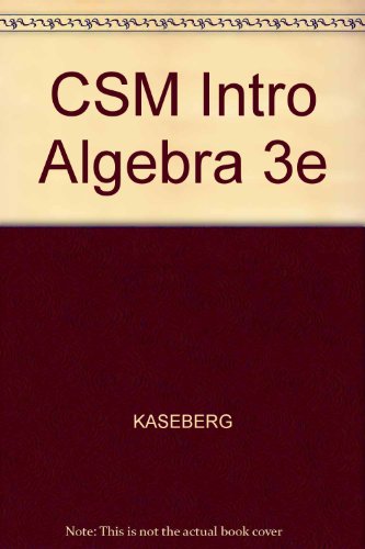 CSM Intro Algebra 3e