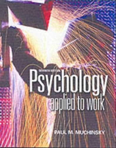 Psychology Applied to Work