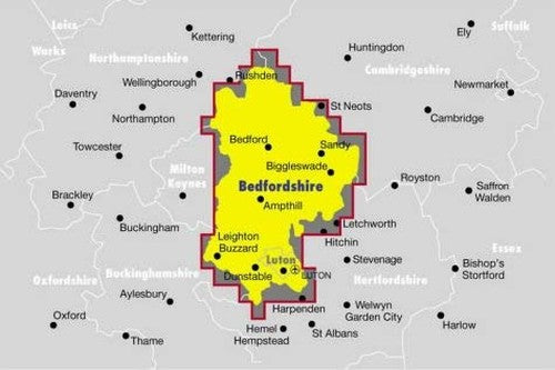 Ordnance Survey Bedfordshire Street Atlas