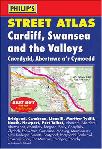 Philip's Street Atlas Cardiff, Swansea and the Valleys