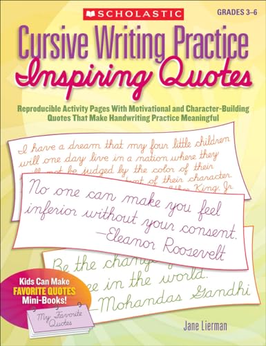 Cursive Writing Practice: Inspiring Quotes