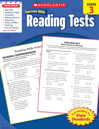 Scholastic Success with Reading Tests: Grade 3 Workbook