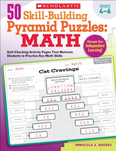 50 Skill-Building Pyramid Puzzles: Math, Grades 4-6