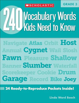 240 Vocabulary Words Kids Need to Know: Grade 3