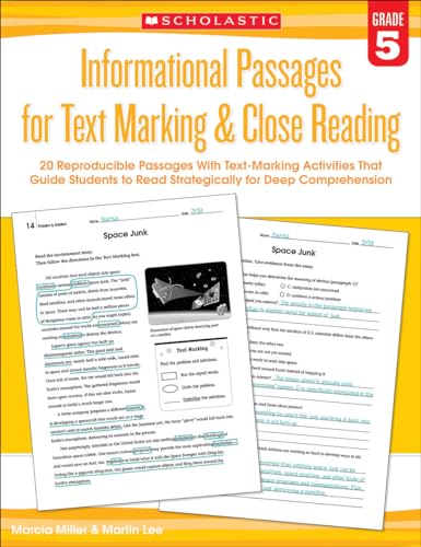 Informational Passages for Text Marking & Close Reading: Grade 5