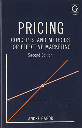 Pricing - Concepts and Methods for Effective Marketing