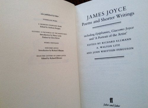 Poems & Shorter Writings James Joyce-Csd