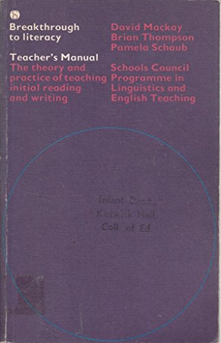 Breakthrough to Literacy Programme in linguistics and English teaching  Schools Council