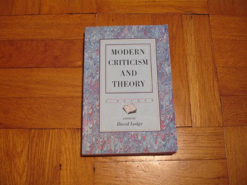 Modern Criticism and Theory