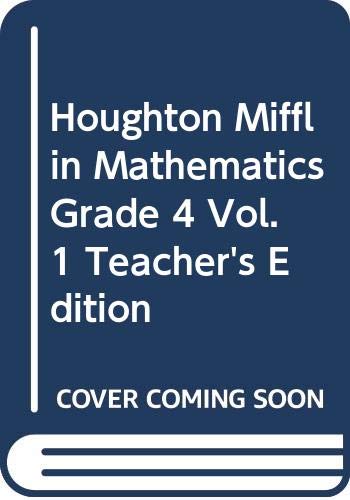 Houghton Mifflin Mathematics, Grade 4, Vol. 1