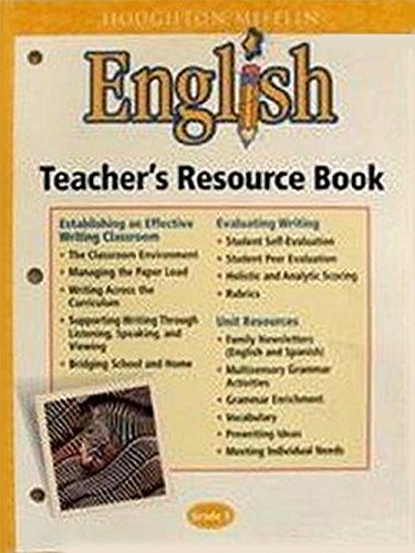 Houghton Mifflin English: Teacher's Resource Book Blackline Masters Grade 5