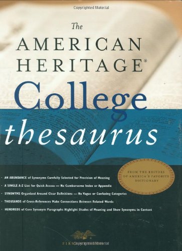American Heritage College Thesaurus, First Edition