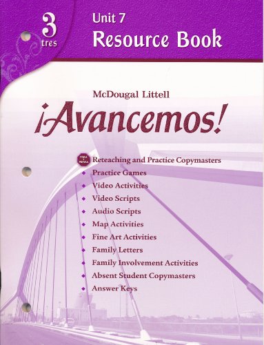 Avancemos Unit Resource Book  Level  Spanish Edition