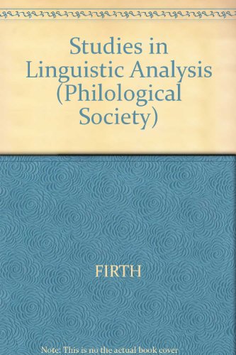 Studies in Linguistic Analysis