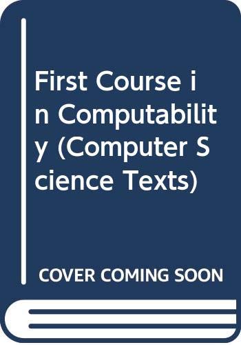 FIRST COURSE IN COMPUTABILITY