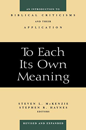 To Each Its Own Meaning, Revised and Expanded