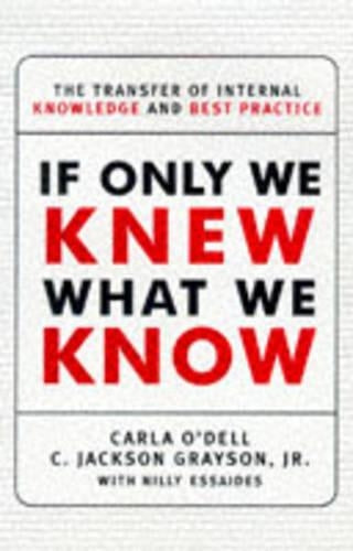 If Only We Knew What We Know Now
