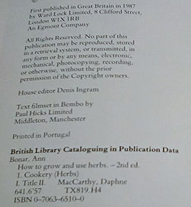 How to Grow and Use Herbs 