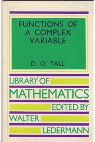 Functions of a Complex Variable By David Tall