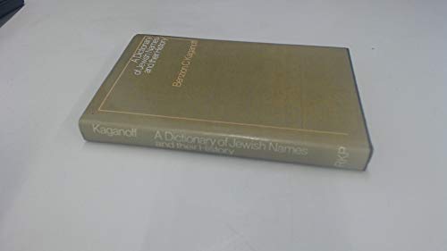 Dictionary of Jewish Names and Their History