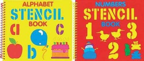 Letters / Numbers Stencil Spiral Bound Board Book 2 PER PACK (A757)