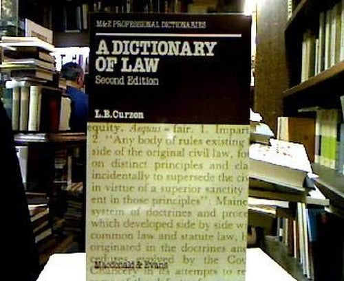 Dictionary of Law (M&E Professional Dictionaries)