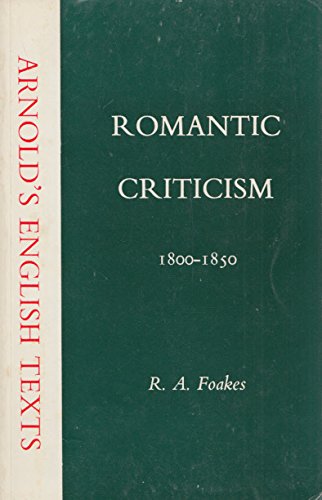 Romantic Criticism, 1800-50