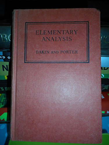 Elementary Analysis