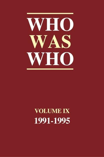 Who Was Who 1991-1995