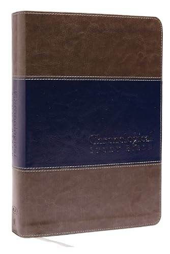 NKJV, The Chronological Study Bible, Leathersoft, Brown/Navy