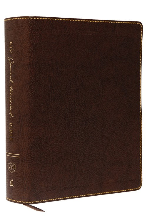 KJV Large Print Bible, Journal the Word, Reflect, Journal or Create Art Next to Your Favorite Verses (Brown Bonded Leather, Red Letter, Comfort Print: King James Version)