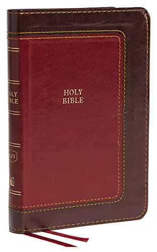 KJV, Thinline Bible, Compact, Leathersoft, Burgundy, Red Letter, Comfort Print