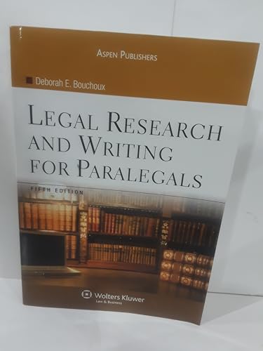 Legal Research and Writing for Paralegals