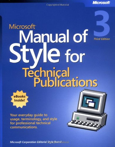 Microsoft Manual of Style for Technical Publications