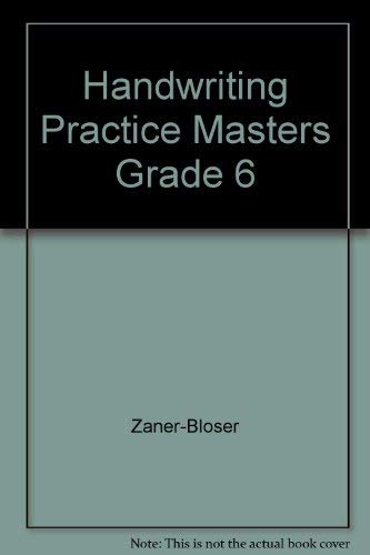 Handwriting Practice Masters Grade 6