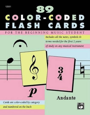 89 Color-Coded Flash Cards