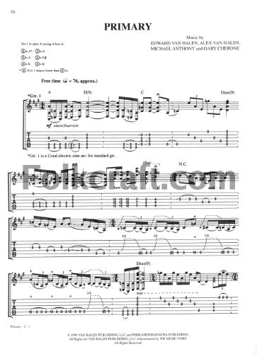Van Halen - Guitar Virtuoso Guitar Tab Songbook