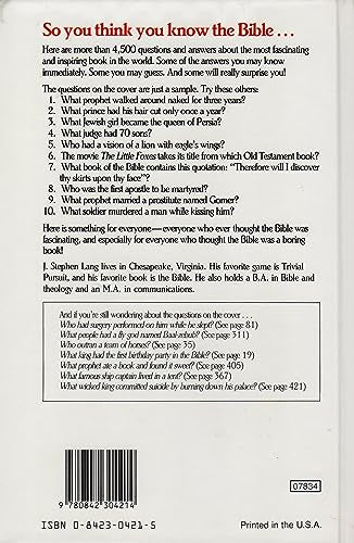 The Complete Bible Trivia Game