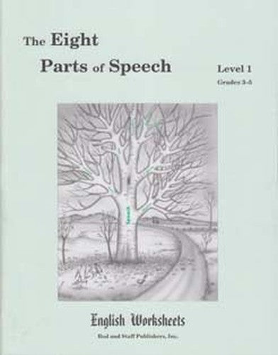 The Eight Parts of Speech English Worksheets Grades 3-5 (Level 1)